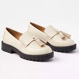 Loft cream loafers